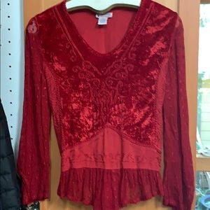 Beautiful and sexy red blouse